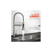 LLAVE DE COCINA AL MUEBLE SATINADO 2 SALIDAS LC304-309802 AGUA FRIA