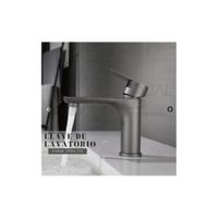 LLAVE DE LAVATORIO MINIMALISTA GUN GREY ZRGA-Z10 BRATIA