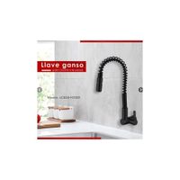 LLAVE DE COCINA RESORTE NEGRO MUEBLE LC304-107501