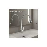 LLAVE DE COCINA PICO FLEXIBLE A LA PARED CROMADO
