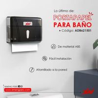 Dispensador papel XM MOD ADB621501 plástico negro