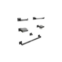 KIT DE BAÑO 6 PIEZAS,ACERO304, PLOMOGUN GRIS MOD 97703