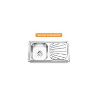 LAVADERO DE COCINA ACERO CON ESCURRIDERO 90 X 46 X 14 CM SATINADO LP-9046