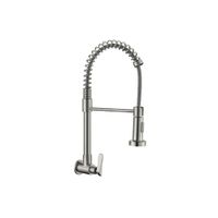 LLAVE DE COCINA RESORTE SATINADO PARED LC304-2014