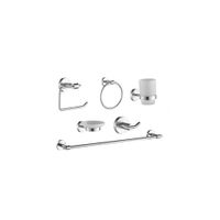 KIT DE BAÑO 6 PIEZAS REDONDO SATINADO 72200