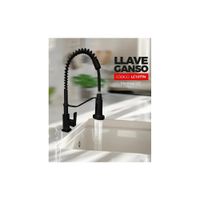 LLAVE DE COCINA RESORTE NEGRO AL MUEBLE LC1077N
