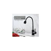 MEZCLADORA MONOCOMANDO DE COCINA FLEXIBLE NEGRO MC304-0109301