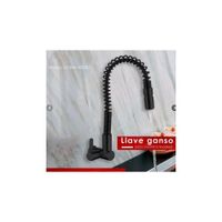 LLAVE DE COCINA NEGRO RESORTE PARED LC304-107201
