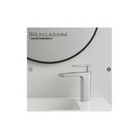 MEZCLADORA MONOCOMANDO DE LAVATORIO ALTO SEXY SOUL BRONCE CROMADO