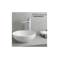 MEZCLADORA MONOCOMANDO DE LAVATORIO ALTO TORINO BRONCE CROMADO