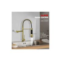 LLAVE DE COCINA AL MUEBLE DORADO 2 SALIDAS LC304-309807