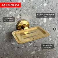 PORTA JABÓN DE ACERO DORADO 7116710G