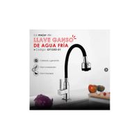 LLAVE DE COCINA AL MUEBLE FLEXIBLE NEGRO GF1205-01