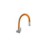 LLAVE DE COCINA A LA PARED PICO FLEXIBLE NARANJA GF1208-33