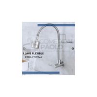 LLAVE DE COCINA FLEXIBLE SATINADO A PARED JZ304088D