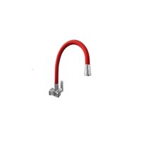 LLAVE DE COCINA A LA PARED PICO FLEXIBLE ROJO GF1208-05