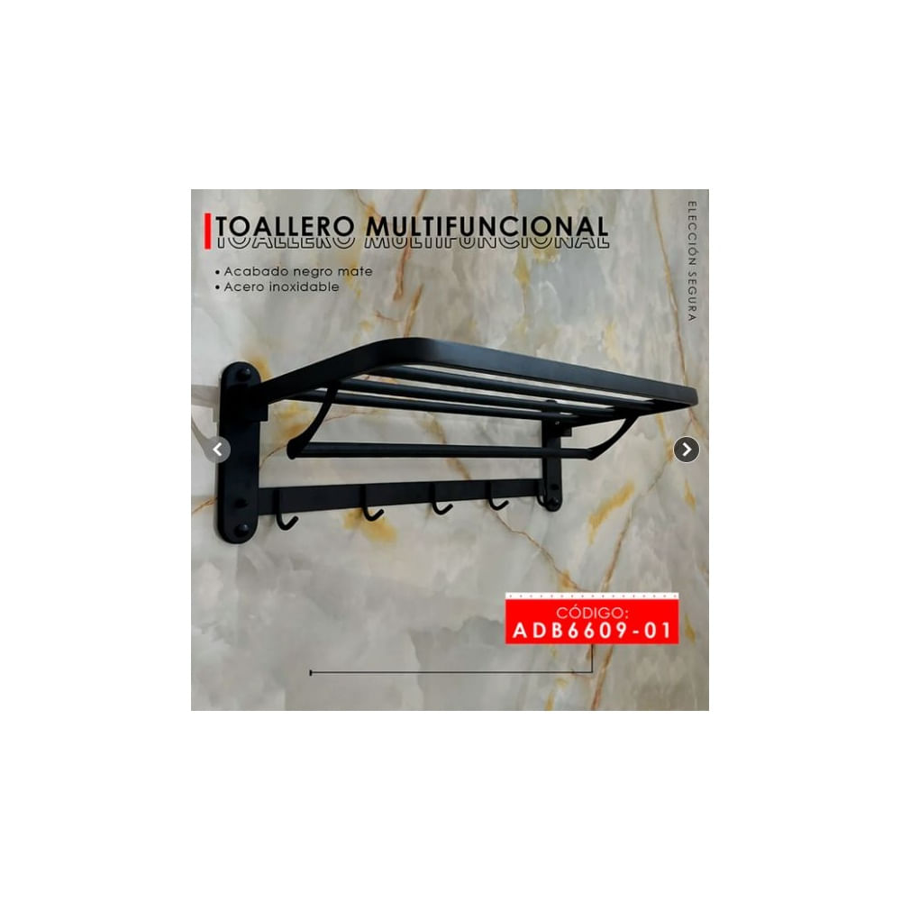 TOALLERO MULTIFUNCIONAL NEGRO ADB6609-01 Negro