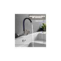 MONOCOMANDO DE COCINA PARED PICO FLEXIBLE NEGRO MC304-244-01