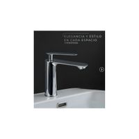 MEZCLADORA MONOCOMANDO PARA LAVATORIO MEDIANO CROMADO ANDENES