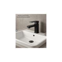MEZCLADORA MONOCOMANDO LAVATORIO BAJO TORINO BRONCE GRIS
