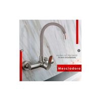MEZCLADORA DE COCINA PARED PICO FLEXIBLE PLOMO  MC304-244-03