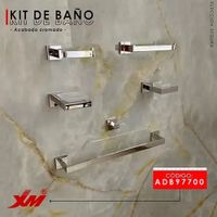 Kit de baño 6 piezas acero 304 brillante MOD 97700