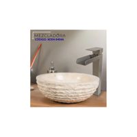 MEZCLADORA MONOCOMANDO PARA LAVATORIO ALTO CASCADA SATINADO M0191A