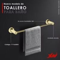 TOALLERO DE baño acero 304 dorado MOD 7116600G