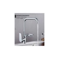 MEZCLADORA DE COCINA CON JABONERA CROMADO F1047-1