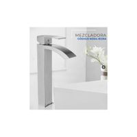 MEZCLADORA MONOCOMANDO PARA LAVATORIO ALTO CASCADA SATINADO M304-8129A