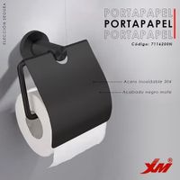 Porta Papel XM MOD 7116200N acero negro