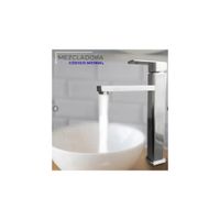 MEZCLADORA MONOCOMANDO PARA LAVATORIO ALTO SATINADO M0191AL