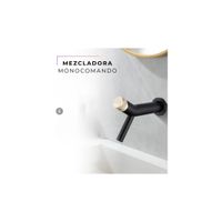MEZCLADORA MONOCOMANDO A LA PARED BRONCE NEGRO & DORADO