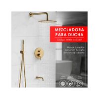 MEZCLADORA DE DUCHA Y TINA DORADO REDONDO MT304-010D307