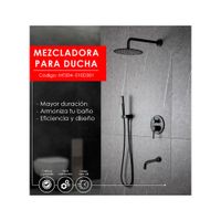 MEZCLADORA PARA DUCHA Y TINA NEGRO REDONDO MT304-010D301