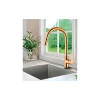 MEZCLADORA MONOCOMANDO DE COCINA AL MUEBLE DORADO