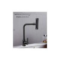 MEZCLADORA MONOCOMANDO PARA COCINA 3 CHORROS PLOMO
