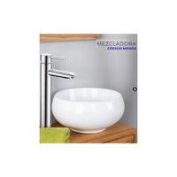 MEZCLADORA MONOCOMANDO PARA LAVATORIO ALTO CROMADO M0102A