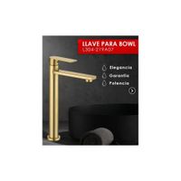 LLAVE DE LAVATORIO ALTO DORADO AL MUEBLE L304-219A07