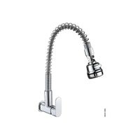 LLAVE DE COCINA PARED RESORTE CROMADO