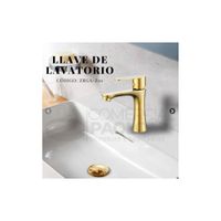 LLAVE DE LAVATORIO MINIMALISTA AL MUEBLE DORADO ZRGA-Z10 BRATIA