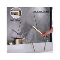 MEZCLADORA PARA TINA DE BAÑO DORADO MY314807