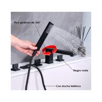 MEZCLADORA PARA TINA DE BAÑO NEGRO MY314801