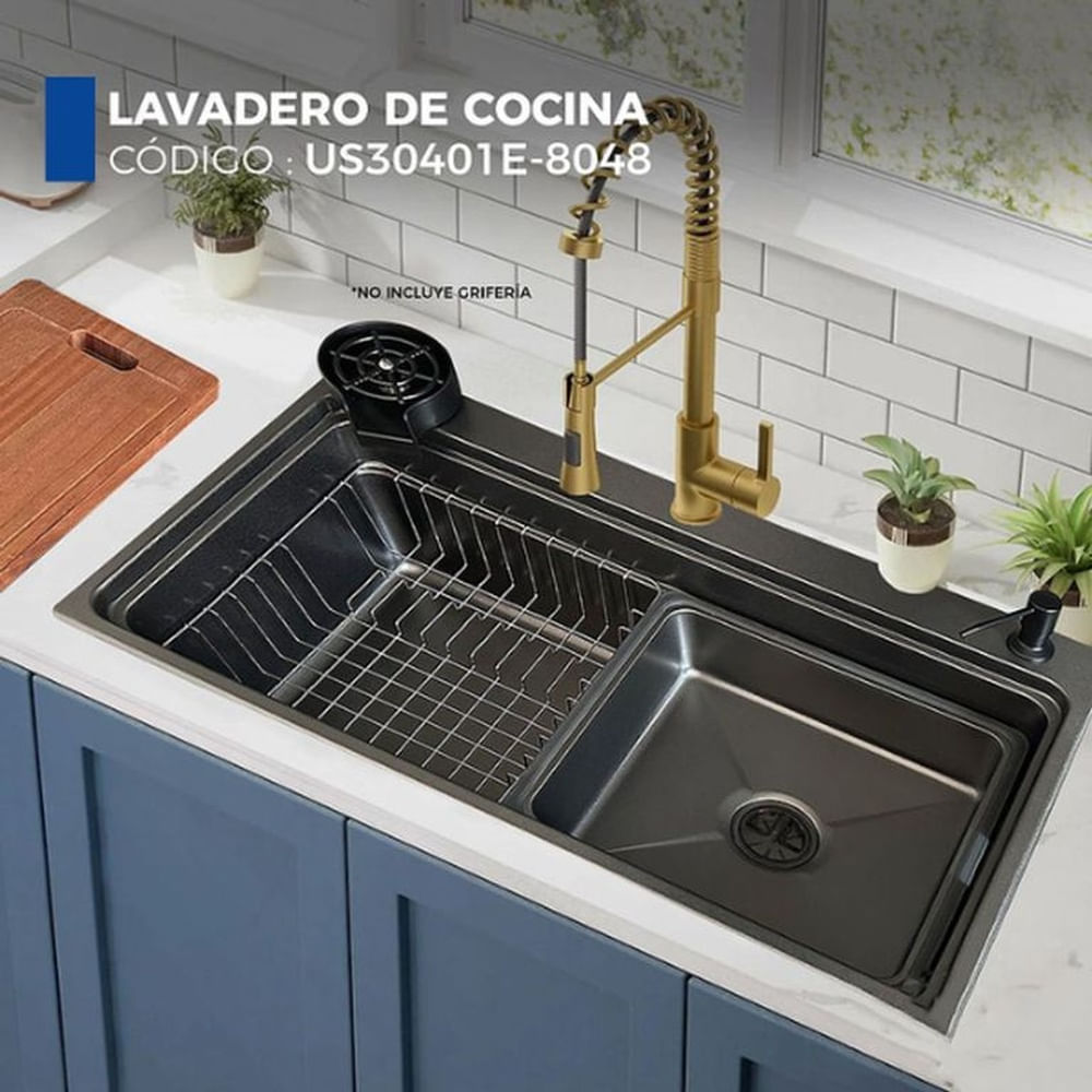 Lavadero de Cocina Negro XM US30401E-8048