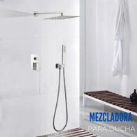 Mezcladora de Ducha y Teléfono Cuadrado Cromado FB024 Sands Bronce