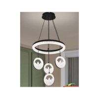 Lámpara colgante LED moderna aro decorativo