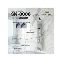 COLUMNA DE DUCHA LED INOXIDABLE CROMADO SK-8006