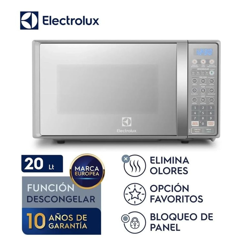 Microondas Electrolux 20L Electrico EMDO20S2GSRUG Silver