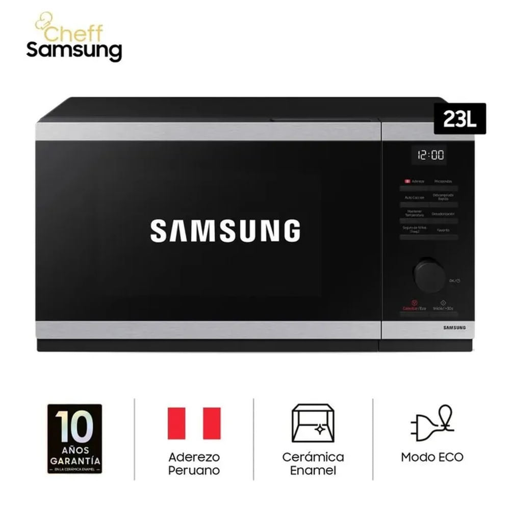 Microondas Samsung MS23DG4504ATPE 23L Acero Inox