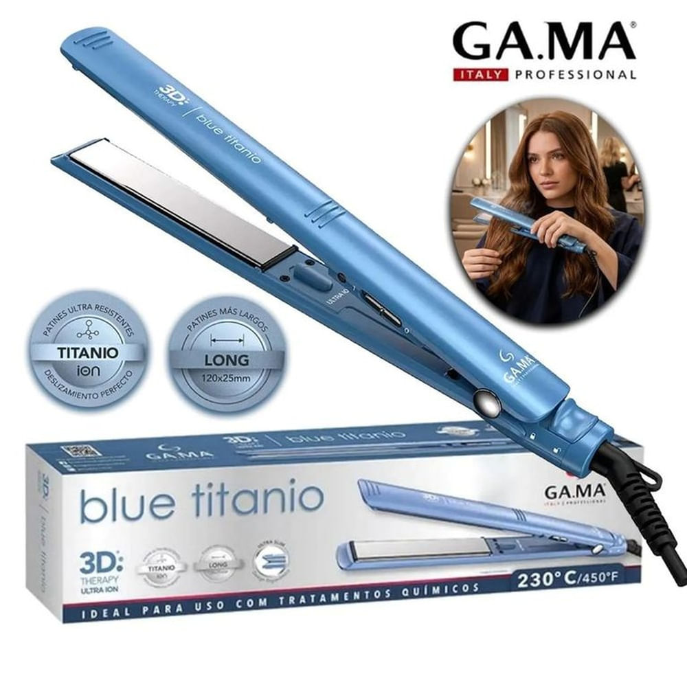 Plancha alisadora ELEGANCE Blue Titanium 3D GAMA BECHS0000002426
